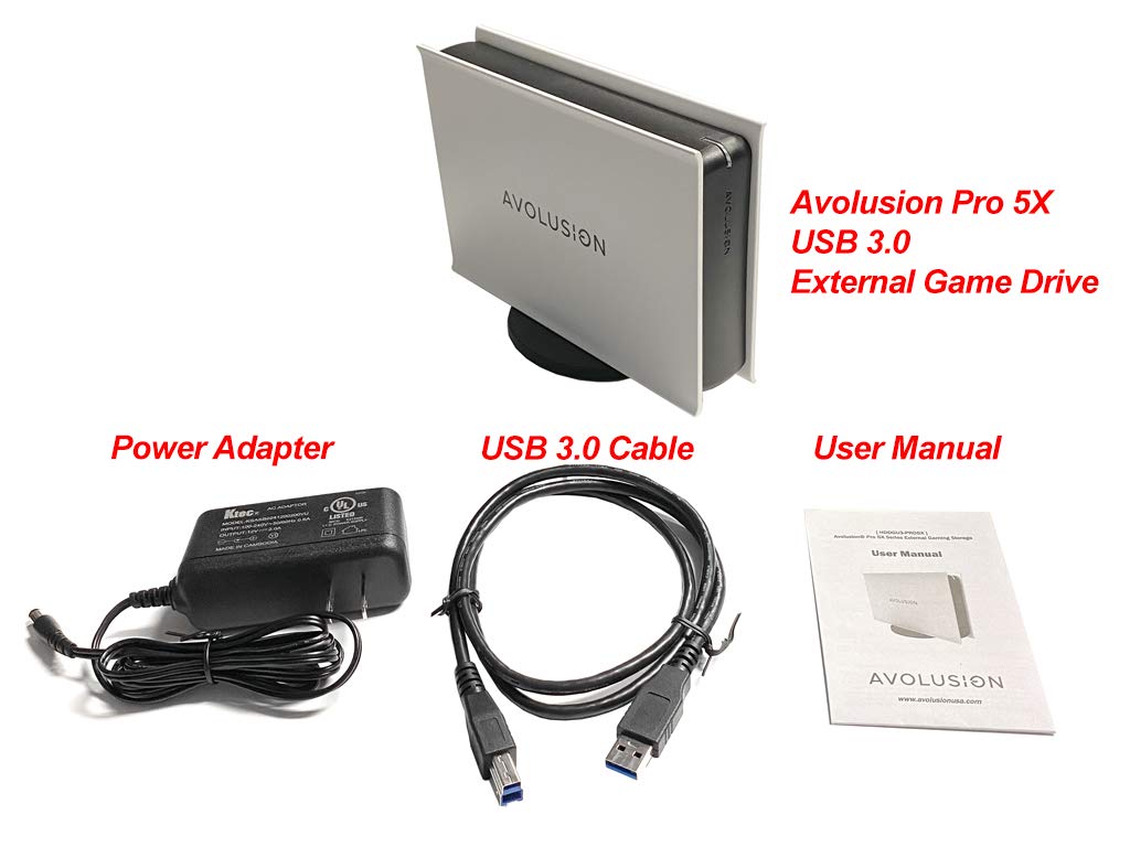 Avolusion PRO-5X Series 6TB USB 3.0 External Hard Drive for WindowsOS Desktop PC/Laptop (White) - 2 Year Warranty (Renewed)