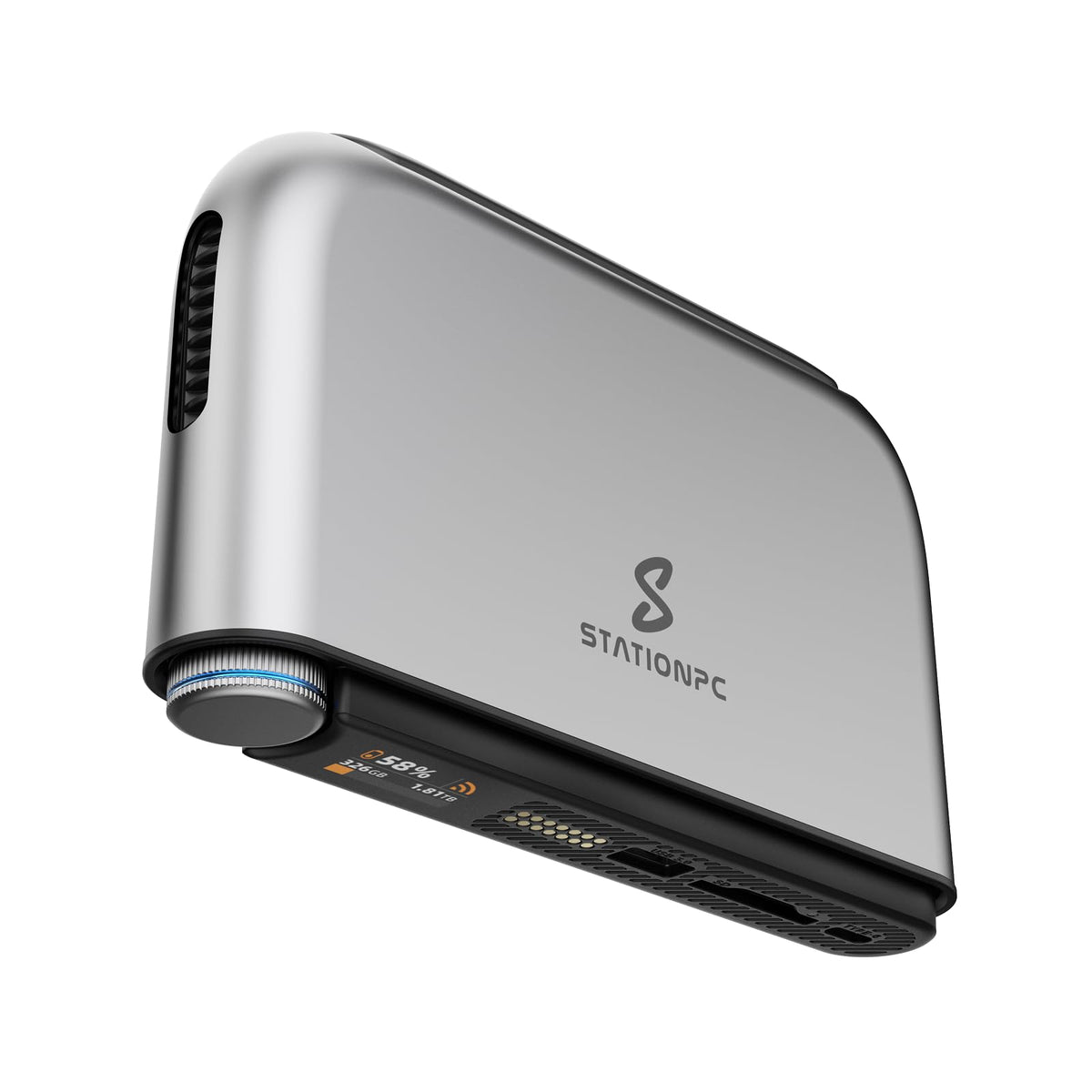 PocketCloud Portable NAS, M.2 NVMe & SD Card Slots, Up to 8TB Capacity (Diskless), One-Click Backup, Wi-Fi 6 Support, LCD Display & App Control, Dual 3200mAh Batteries for Outdoor Backup