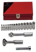 Wright Tool 366 3/8" Drive 6 Point Standard Metric Socket Set (17-Piece)