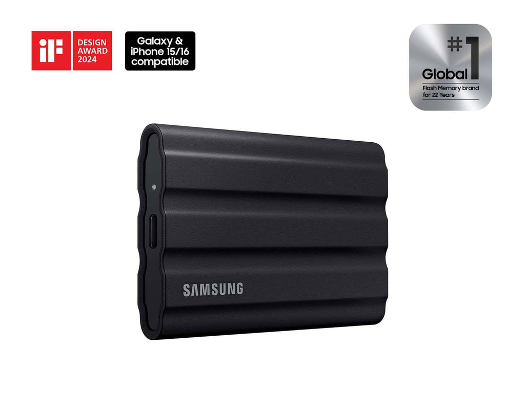 Samsung T7 Shield Portable SSD 1TB, USB 3.2 Gen 2, Up to 1,050 MB/s
