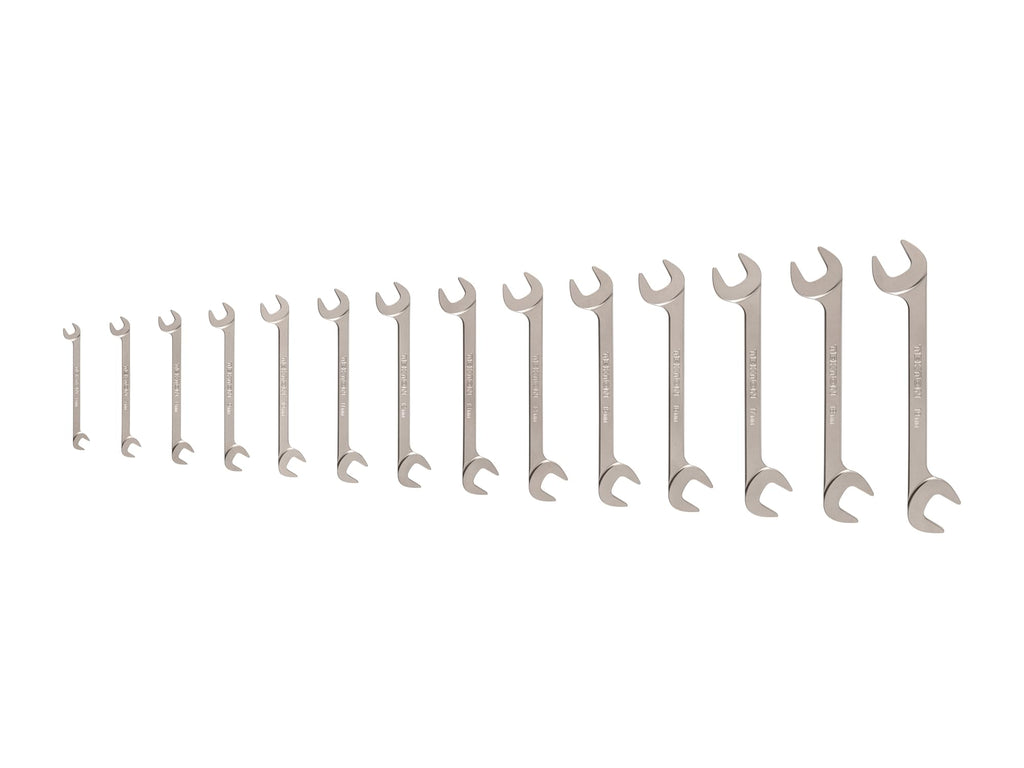 TEKTON Angle Head Open End Wrench Set, 14-Piece | WAE92001