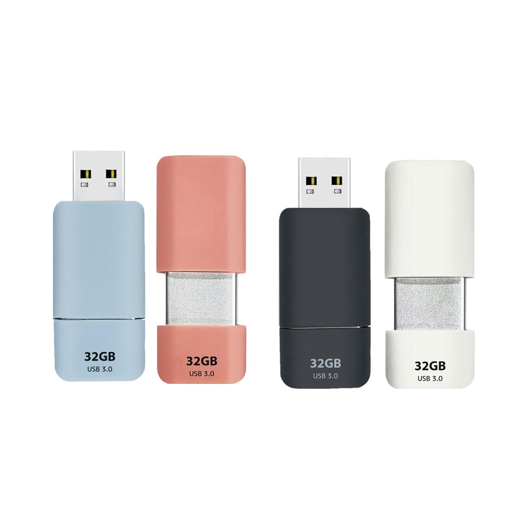 GIGASTONE 64GB Flash Drive (10 Pack) Z60 USB 3.2 Gen 1, 100MB/s Ultra Fast, Retractable Capless Slider Design, Data Storage, Backup for PC/Mac/TV/Car Audio, USB 2.0/3.0/3.1 Compatible