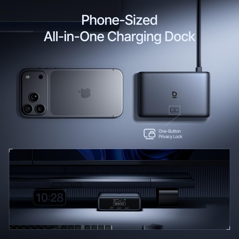 Baseus Spacemate RD1 Mini Docking Station 10-in-1 for Dual Monitor Windows