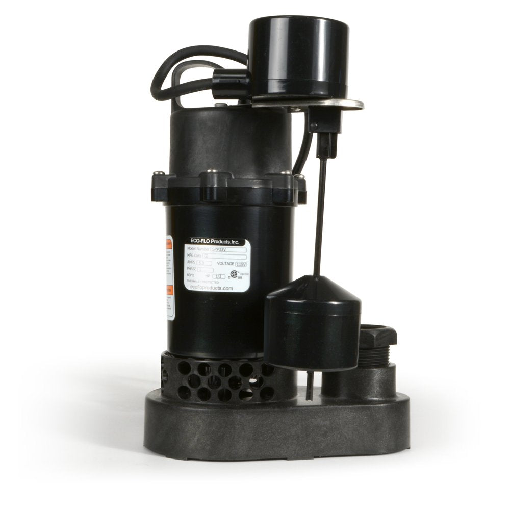 Products SPP50V Thermoplastic Sump Pump with Vertical Swirch, 1/2 HP, 4,080 GPH