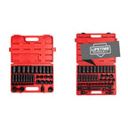 SUNEX TOOLS 2668, 1/2 Inch Drive Master Impact Socket Set, 39-Piece, SAE, 3/8" & 3325 3/8-Inch Drive SAE Master Impact Socket Set., Standard/Deep, 6-Point, Cr-Mo, 5/16-Inch