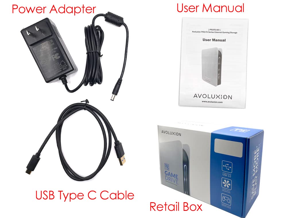 Avolusion PRO-T5 3TB USB 3.0 External Hard Drive for Windows OS Desktop PC/Laptop (White) - 2 Year Warranty (Renewed)