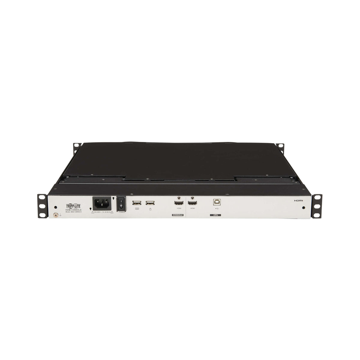 Tripp Lite Rackmount KVM Console, Short Depth 1U Rack Mount Monitor Keyboard Splitter, 18.5" HD LCD Screen, HDMI & USB Ports - Windows, Mac, Linux, & Sun Compatible - 1-Year Warranty (B021-SWHD-K)