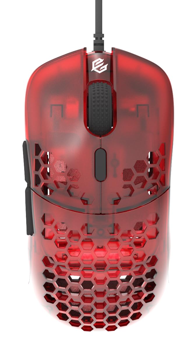 Gwolves Hati HTS Lightweight Honeycomb Wired Gaming Mouse,~48g,3389Sensor,16,000DPI, Low Latency,Anti-Interference,6Programmable Btns,On-Board Memory,PC/Mac and Laptop (Stardust Golden, HTS - Small)