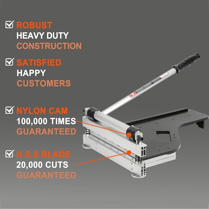 Composite flooring cutter, for multi-layer flooring, fiber cement board,for wall panels with rubber concave backing Precision cutting tool for home improvement