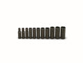 Wright Tool 412 1/2 Inch Drive 11 Piece 6 Point Deep Impact Socket Set 3/8 to 1 Inch Wright Drive 2.0 Oiled Black Oxide Forged Steel USA Made