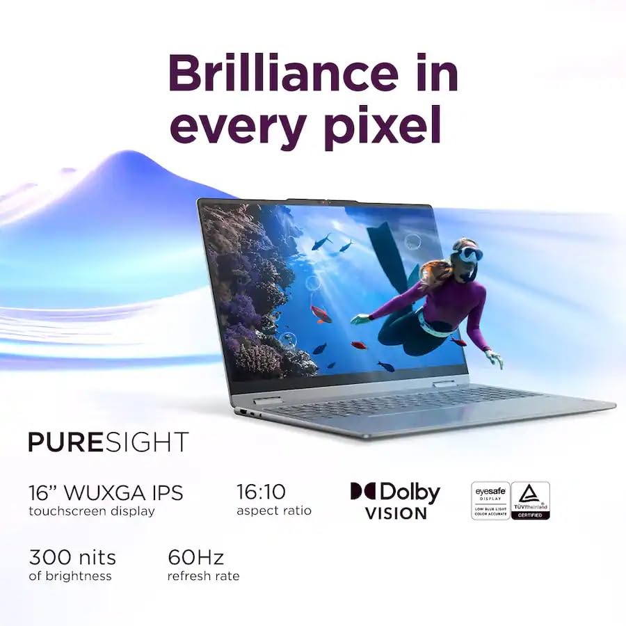 Lenovo Yoga 7i 2-in-1 laptop,16" Touchscreen Computer,16GB LPDDR5&1TB SSD