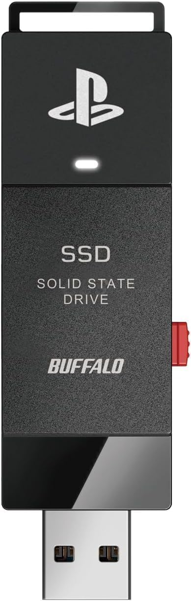 BUFFALO External SSD 1.0TB Officially Licensed Product, Compatible with PS 5 / PS 4 Consoles - USB3.2 Gen2 Type A and C - Portable Anti Shock IP55 Dust and Water Resistant SSD-PHO1.0U3B