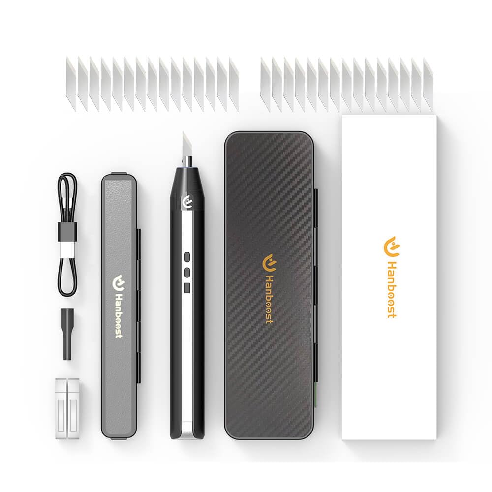 C1 Wireless Ultrasonic Cutter, 40,000Hz Electric Craft Knife, 3 Power Modes & LED, Portable Hobby Tool for 3D Print Support Removal, Plastic Model, Leather, Wood & DIY Makers