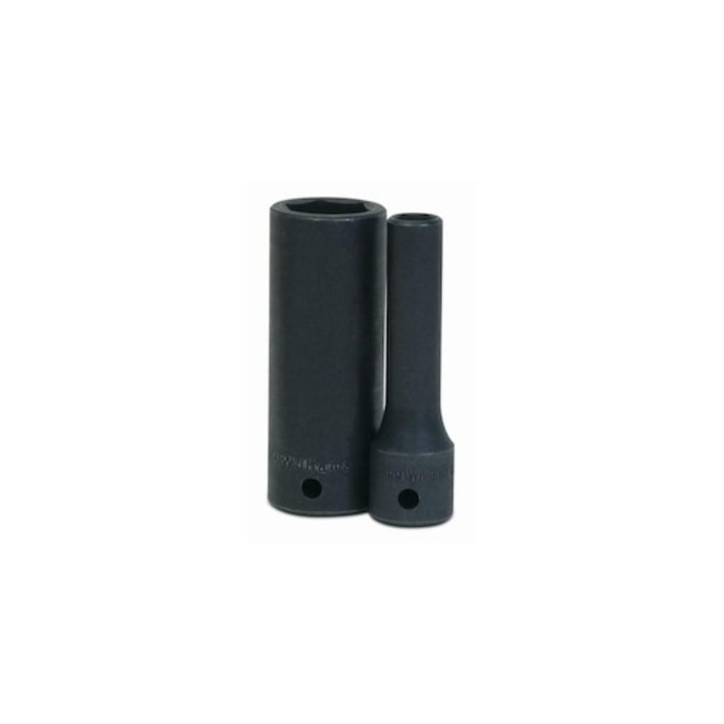 Williams JHWWS-1419RC SUPERTORQUE 19-Piece 1/2-Inch Drive SAE Deep Impact 6 Point Socket Set, Black Industrial Finish, Designed for Maximum Engagement on 6-Point Fasteners
