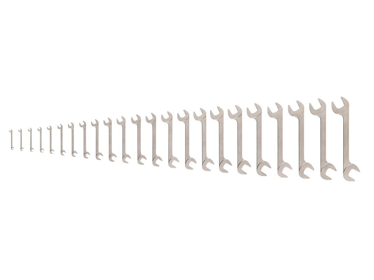 TEKTON Angle Head Open End Wrench Set, 14-Piece | WAE92001