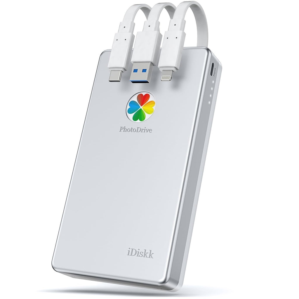 iDiskk APPL-e Certified 1TB External Hard Drive for iPhone,Auto Backup Data