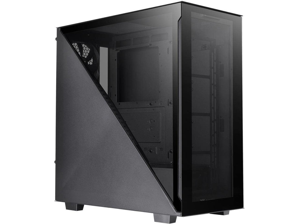 Thermaltake Divider 500 TG Black Color ARGB ATX Mid Tower Tempered Glass Computer Case with 3 120mm 5V ARGB Front Fans + 1 120mm Standard Rear Fan + 2 Symmetrical Triangular Panels CA-1T4-00M1WN-01