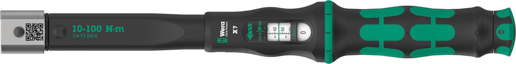 Wera 05075657001 CLICK-TORQUE XP 1 PRE-SET ADJUSTABLE TORQUE WRENCH FOR INSERT TOOLS, 2.5-25 NM, 2.5 NM, 9X12 X 2.5 NM X 2.5-25 NM