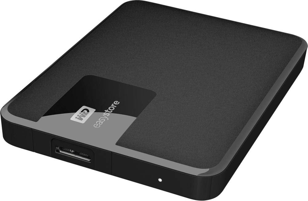 Western Digital WD WDBKUZ0020BBK-WESN Easystore 2TB External USB 3.0 Portable Hard Drive - Black
