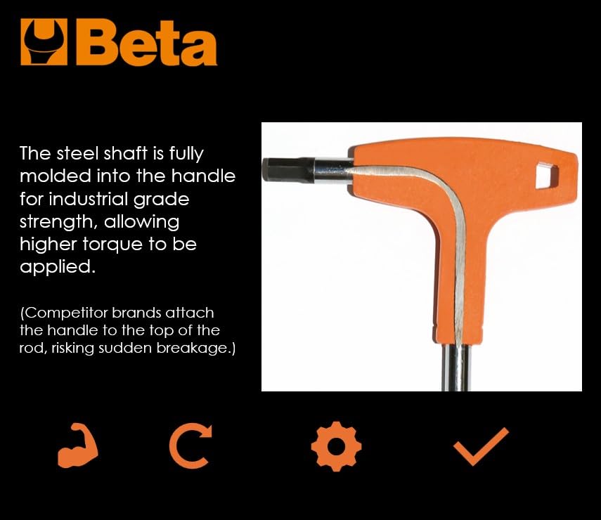 Beta 96T/S11 Set of 11 Metric 2mm-10mm T-Handle Hex Key Allen Wrenches