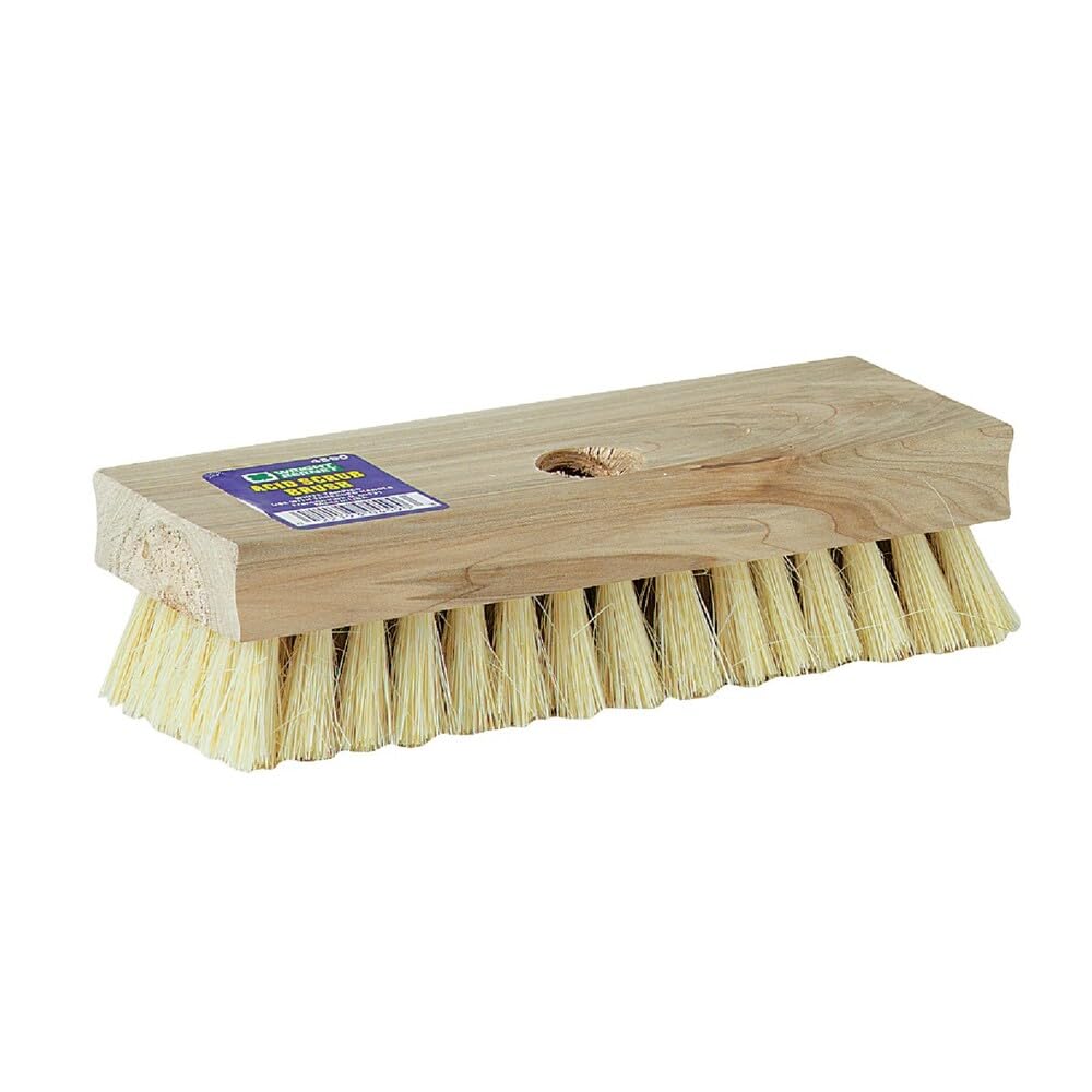 11643 Dqb Heavy Duty Acid Brush, Tampico Fiber Bristle Trim, Hardwood Handle, 8" x 1-1/16" (Pack of 12)