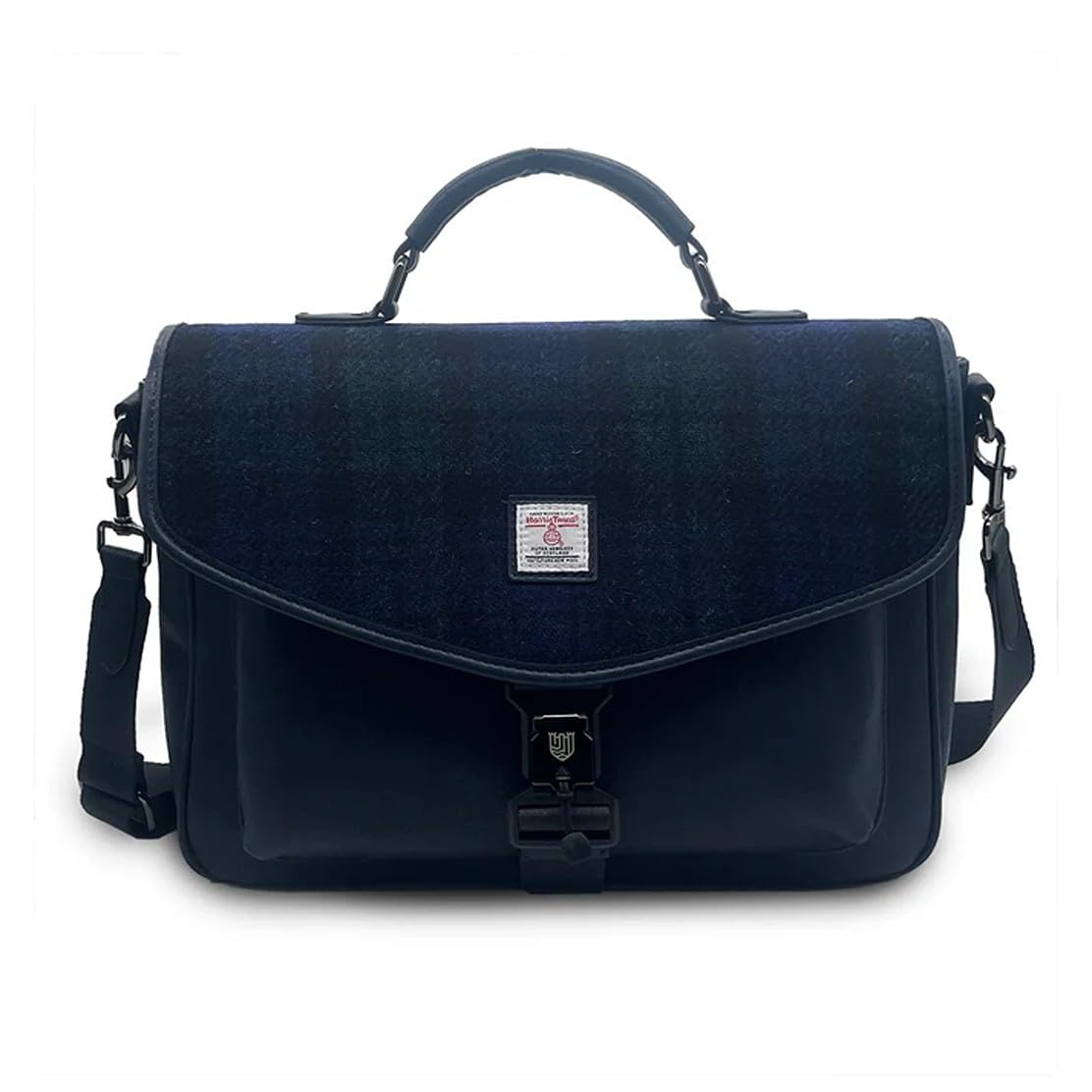 Islander The Laptop Bag - Made of Microfibre Leather & Harris Tweed