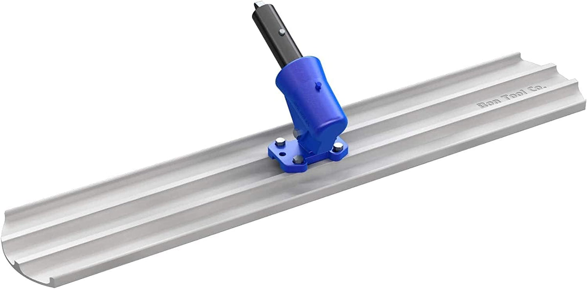 Bon Tool 82-422 Bull float - Magnesium 36-inch X 8-inch Round End - With Wormgear Bracket