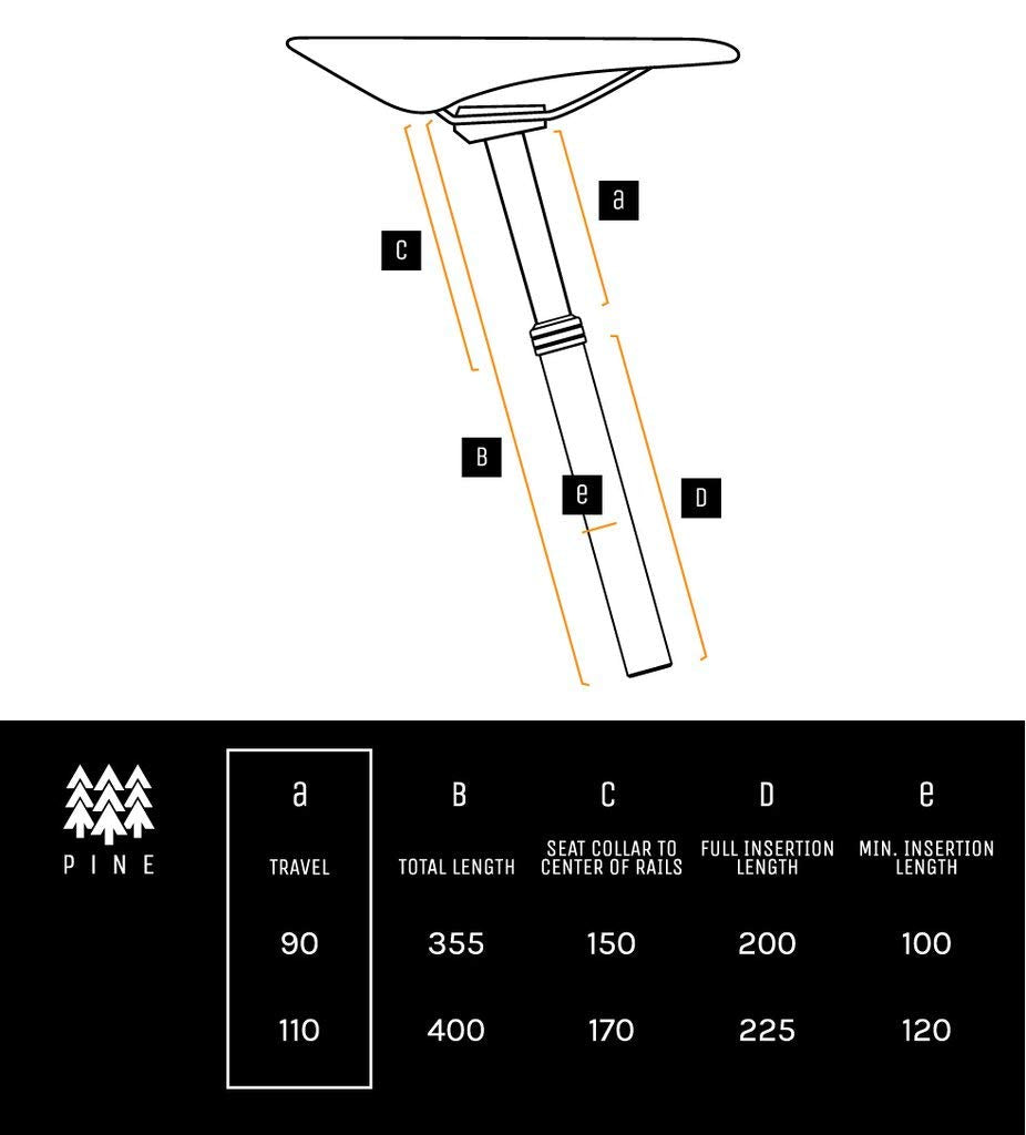 PNW Components Pine Dropper Post - 27.2mm External Routing MTB Seatpost
