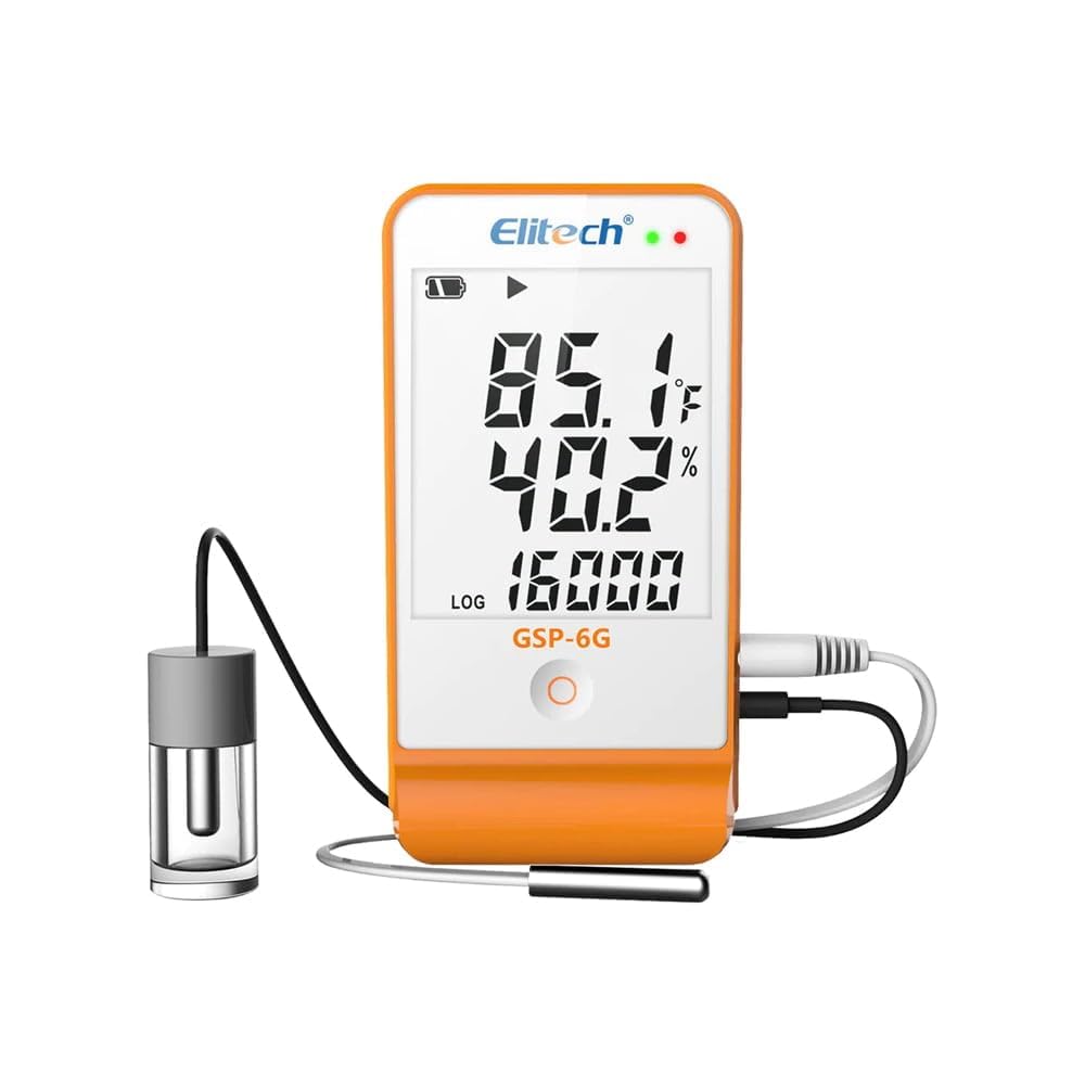 Multiuse Digital Temperature and Humidity Data Logger (Range: -40 to 85°C) Thermal Mapping | Area Mapping with Glycol for Medicine | Vaccine Storage Data Logger | Model: GSP-6 pro