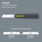 Slice 10560-CS 3" Extra Long Insulation Foam Tool, Designed for Foam Cutting, Finger Friendly, Ceramic Blade, Automatically Retracts, 6 Pack (10560-6)