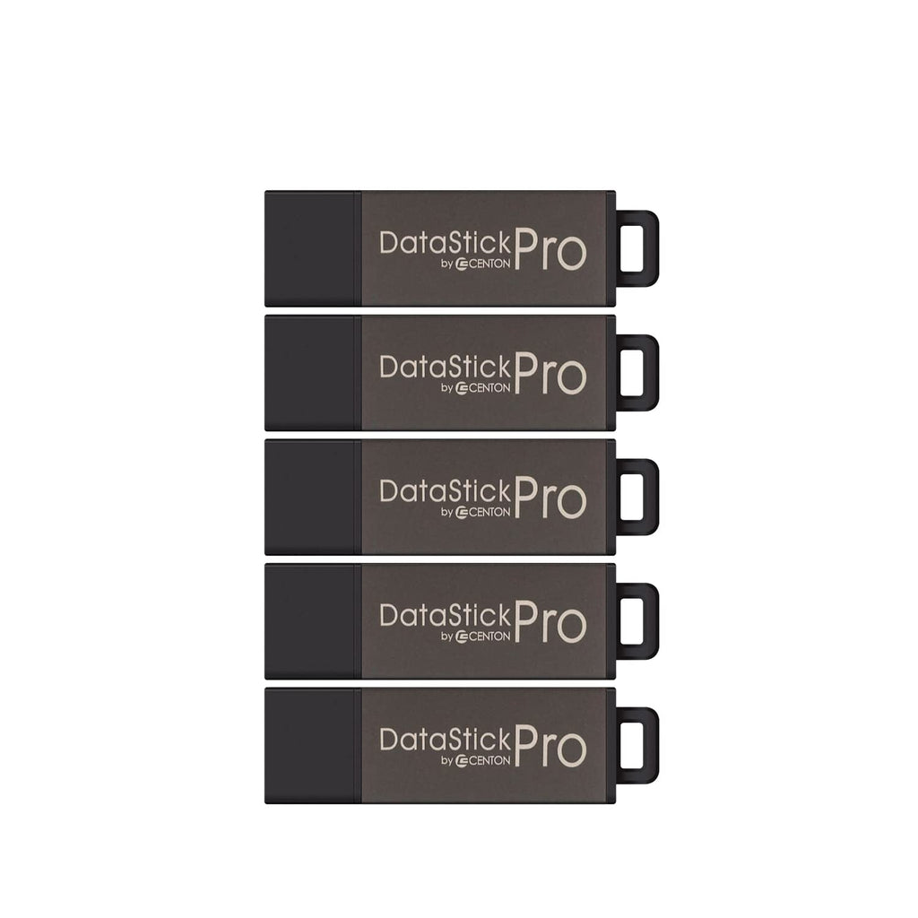 Centon Electronics DataStick Pro USB 2.0 Flash Drive, 2 GB, 50 USB Flash Drives, 50 Bulk Pack, Grey