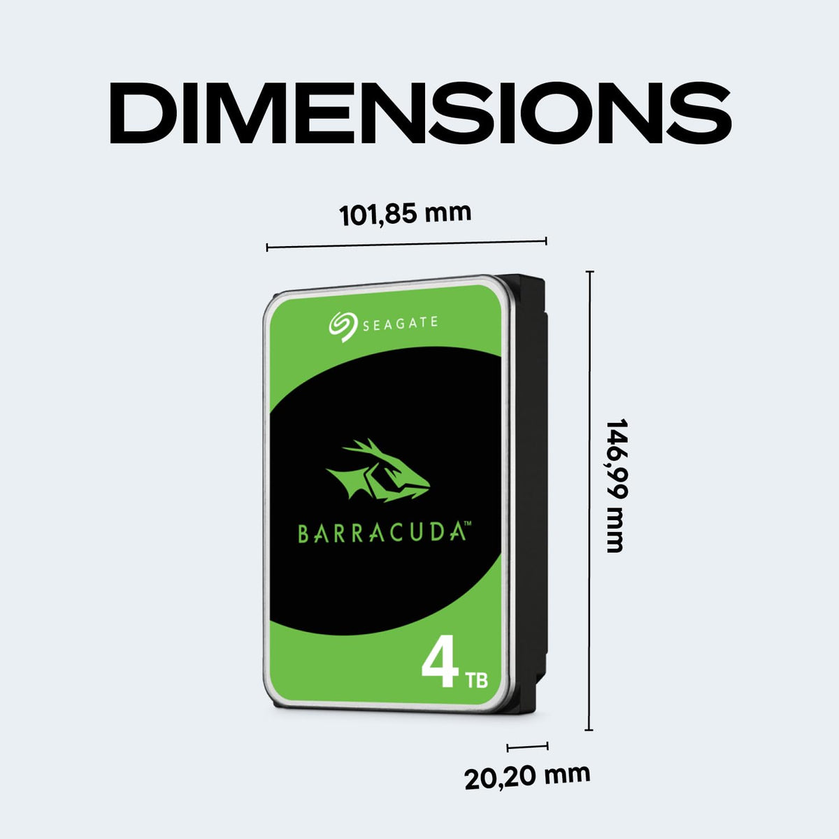 Seagate BarraCuda 4TB Internal Hard Drive HDD – 3.5 Inch Sata 6 Gb/s 5400 RPM 256MB Cache For Computer Desktop PC – Frustration Free Packaging ST4000DMZ04/DM004