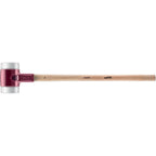 Halder Simplex Sledgehammer 80mm – Superplastic Inserts, Cast Iron Housing with Protection Sleeve, Varnished Hickory Handle, Non-Marring Heavy-Duty Sledge – 3007.081
