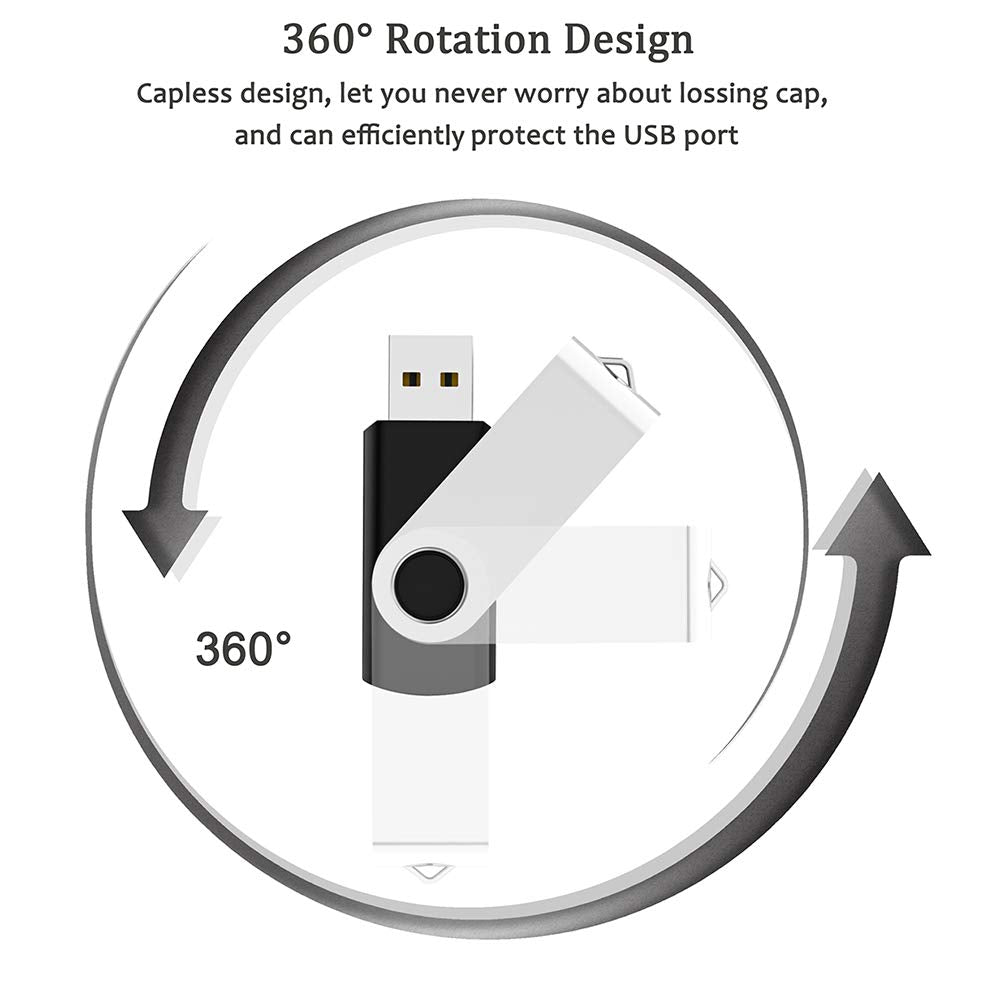 USB Flash Drive 1GB 50 Pack, Bulk USB 2.0 Flash Drives Thumb Drive Swivel Memory Stick Jump Drive Pen Drive,1 gig 50 Pieces