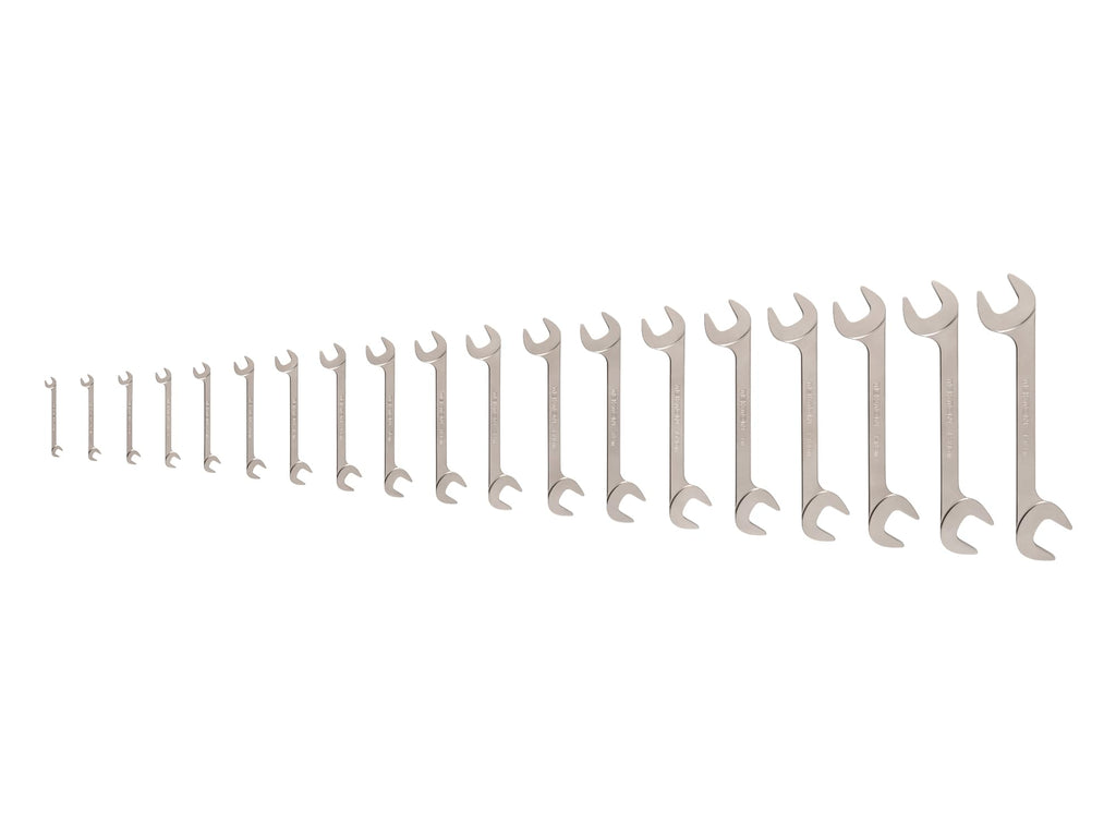 TEKTON Angle Head Open End Wrench Set, 14-Piece | WAE92001