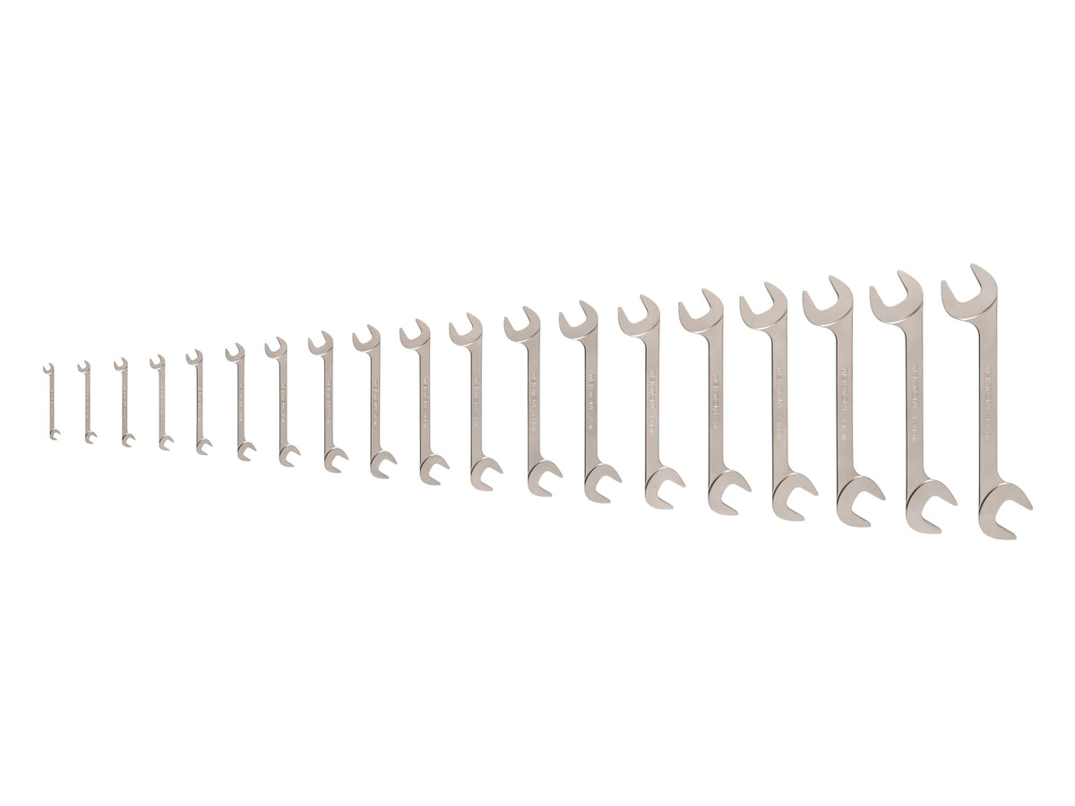TEKTON Angle Head Open End Wrench Set, 14-Piece | WAE92001