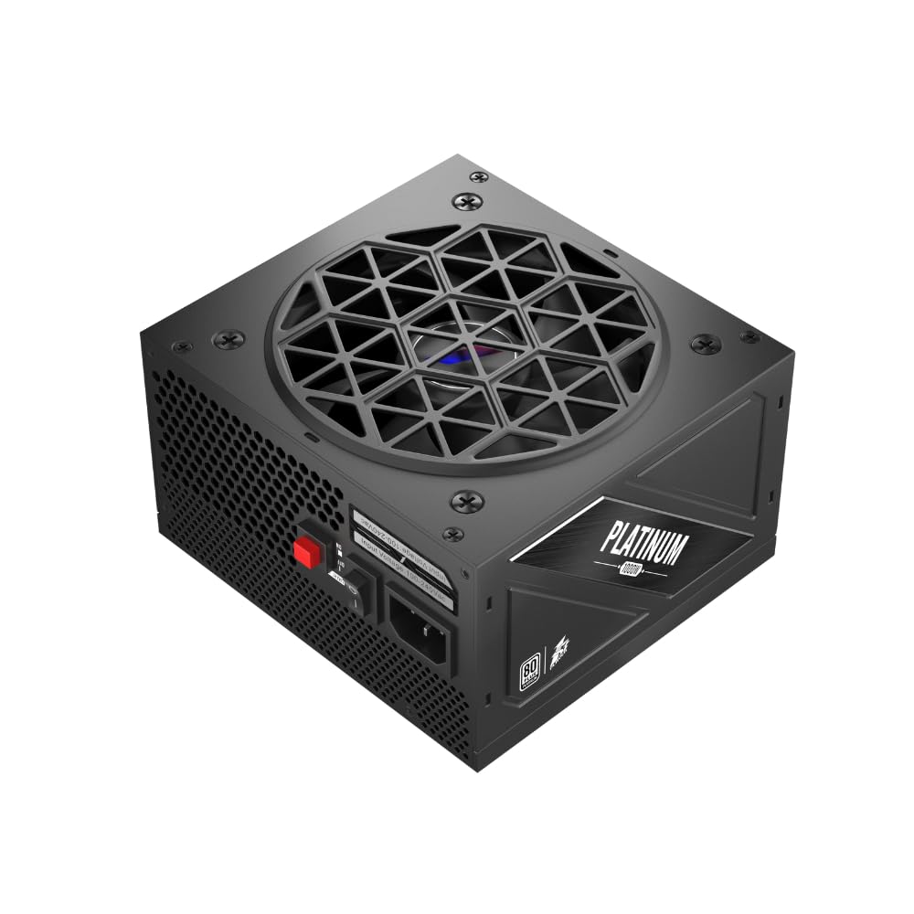 1ST PLAYER NGDP-GLD-1000W PSU Fully Modular PC ATX Power Supply-Computer Power Supplies,80 Plus Gold/PPLP Platinum,ATX 3.1/PCI-E 5.1/Silent FDB Fan with Zero RPM (White)