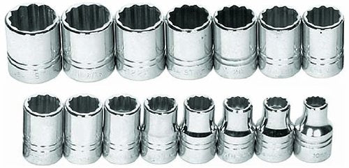 Williams WSS-23RC 23-Piece 1/2-Inch Drive Shallow 12 Point Socket Set