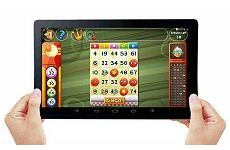 'The Care' Plus A Custom Silicone Cover - Over 100 Offline Games for Senior Citizens On A 10" Tablet with A Protective Non-Slip Cover