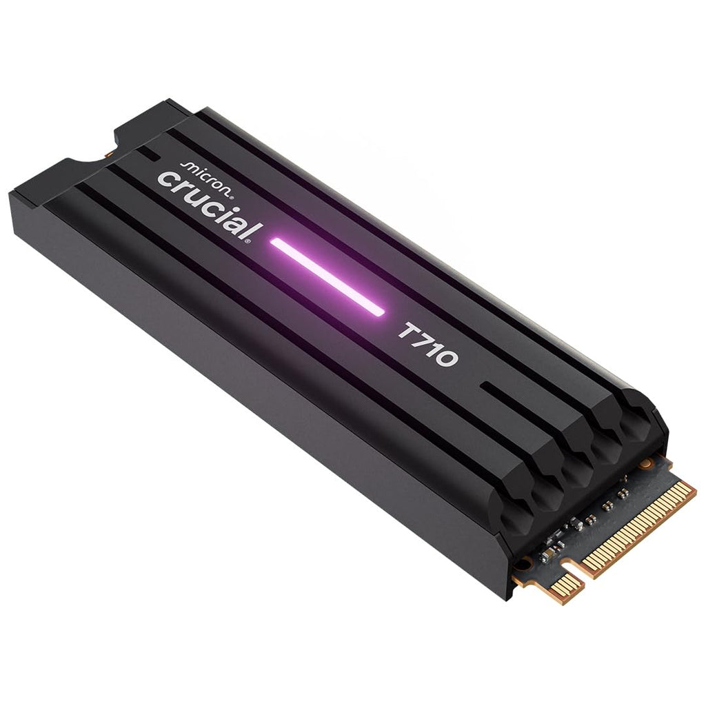 Crucial T710 PCIe Gen5 NVMe 1TB SSD, Up to 14,900 MB/s, Laptop & Desktop Compatible (PC), for Creatives and Hardcore Gamers, Solid State Drive, Includes 1Mo Adobe CC – CT1000T710SSD8-01