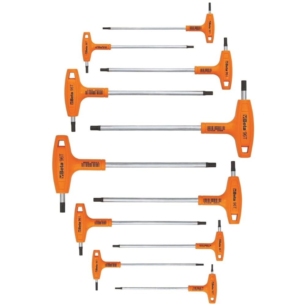 Beta 96T/S11 Set of 11 Metric 2mm-10mm T-Handle Hex Key Allen Wrenches