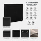 SLNT Faraday Laptop Sleeve - Signal Blocking Laptop Bag (Black, 13 inch)