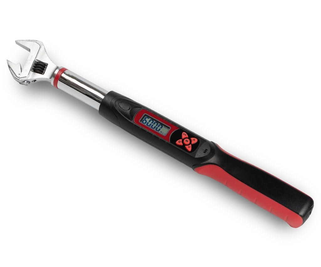 Tapha Tools 3/8 inch Flex-Head Digital Torque Wrench, 5-99.5 ft-lbs (6.8-135 N-m) Torque Range ±2% Accuracy, LED and Buzzer, Preset Memory, ISO 6789 Tested and Calibrated (DKF3N-T135BN)