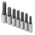 SK Tools USA 1/2" Drive, 7 Piece, Standard, Metric, Chrome Hex Bit Socket Set: 6MM - 19MM, 41427