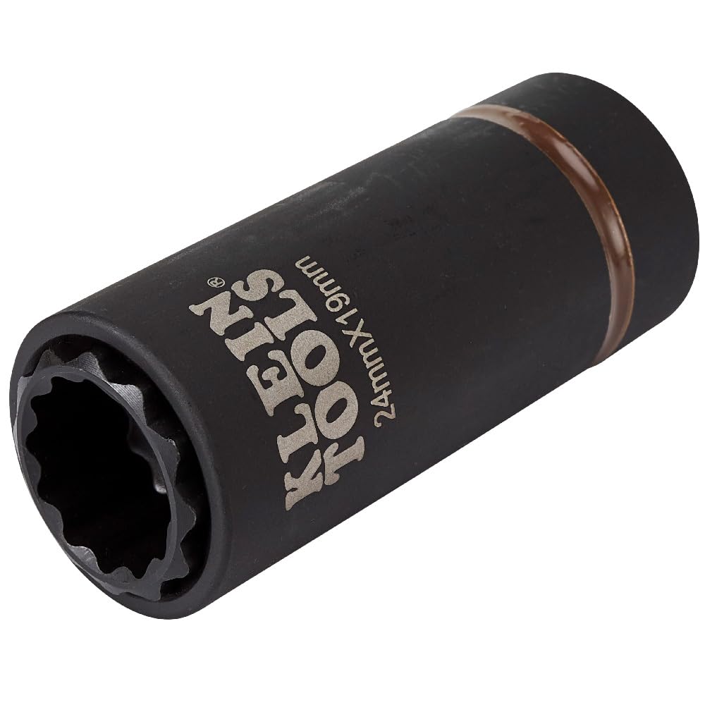Klein Tools Impact Socket, Metric, 1/2-Inch Drive, 12-Point Deep Sockets