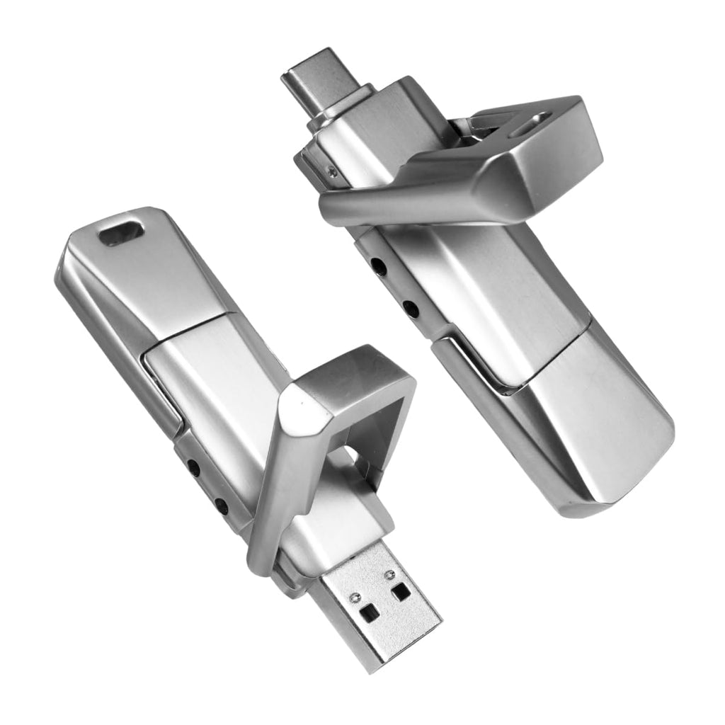 1T Solid State USB Drive, Up to 550MB/s High Speed USB 3.2 Gen 2 Thumb Drive, USB C & USB A Dual Drives, External SSD Storage for iPhone 17/16/15, Android, MacBook, Laptop, PC, iPad and More