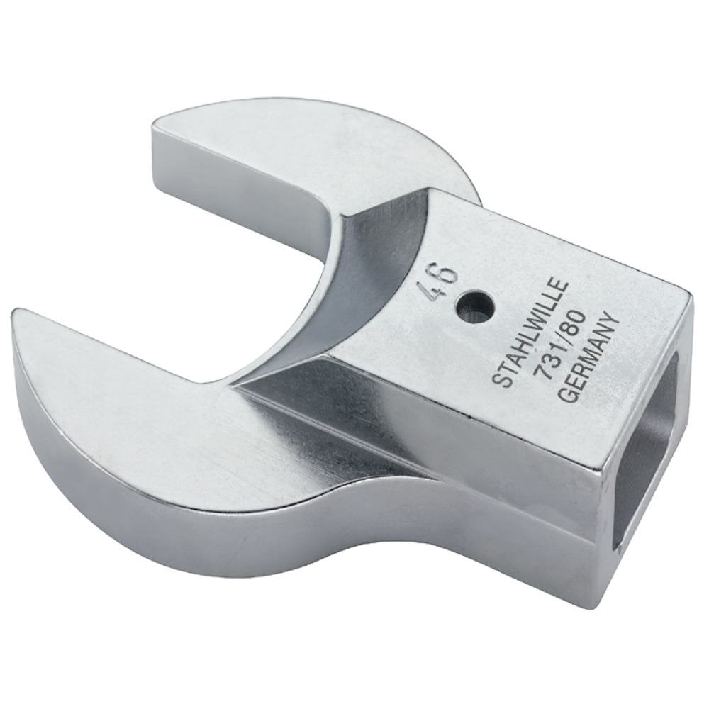 Stahlwille 58218060 60mm Open End Shell Tool for Torque Wrenches, Nickel-Plated, Chrome Finish, Secure Connection, German Craftsmanship