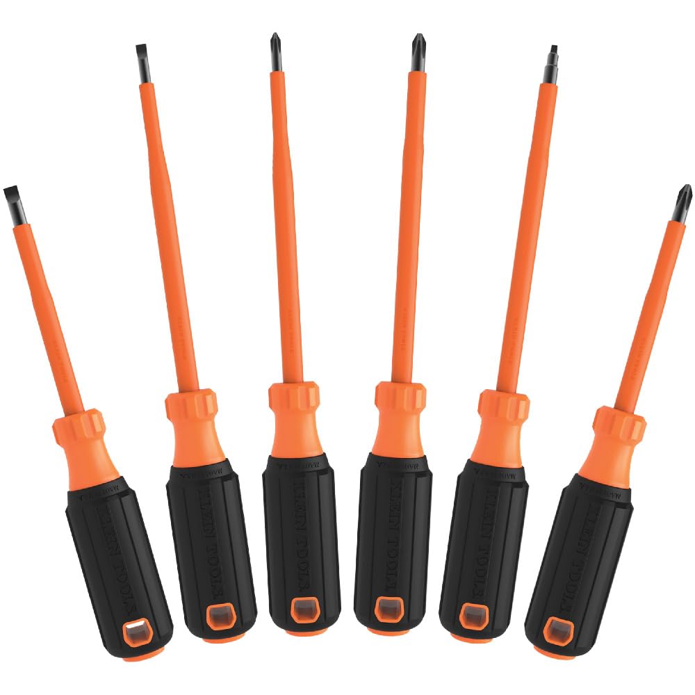 5-Piece Dipped Plier Kit with Diagonal, Needle-Nose & Linesman Pliers, Cutter & Crimper + 6-Piece 1000V Insulated Screwdriver Set