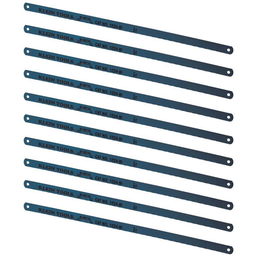 Klein Tools 1232BI Hacksaw Blades, Bi-Metal Replacement Blades 32 TPI, 12-Inch, 100-Pack
