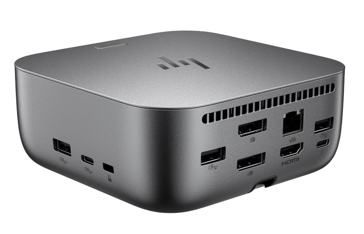 HP 100W Thunderbolt 4 Dock Port Replicator Bundle with DKZ Hub (Universal Thunderbolt/USB-C Docking Station, Single Cable for Charging, Data Transfers to Any Brand Laptop) (10-Pack)